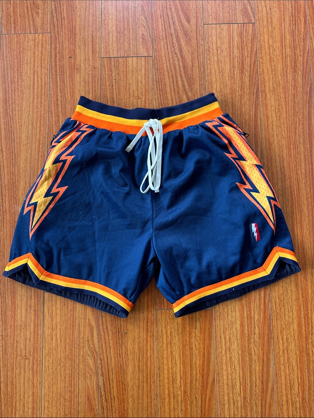 CollectSelect Basketball Shorts with Golden State Warriors Lightning Trim